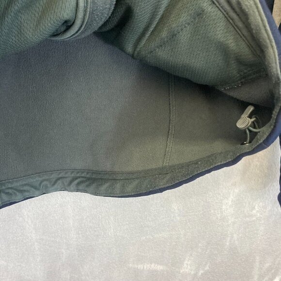 US NAVY Soft Shell Jacket Womens Medium M Fleece Full Zip Up Blue Landway - Picture 9 of 13